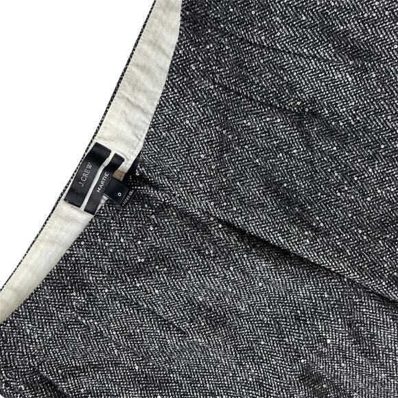 J.Crew Festive wool grey high waisted straight pants with sequin sparkles glam - Picture 6 of 7